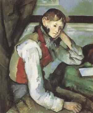 Paul Cezanne Boy with a Red Waistcoat (mk09) Spain oil painting art